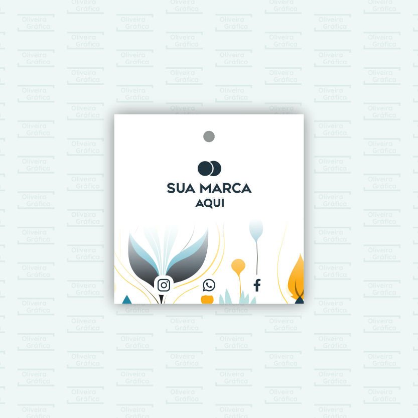 tag quadrada personalizada para lojas