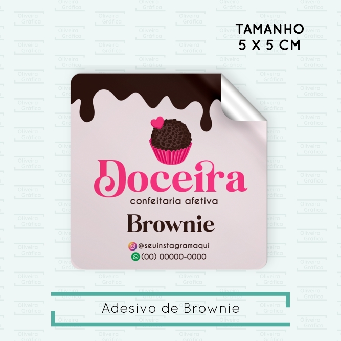 etiqueta para brownie personalizada