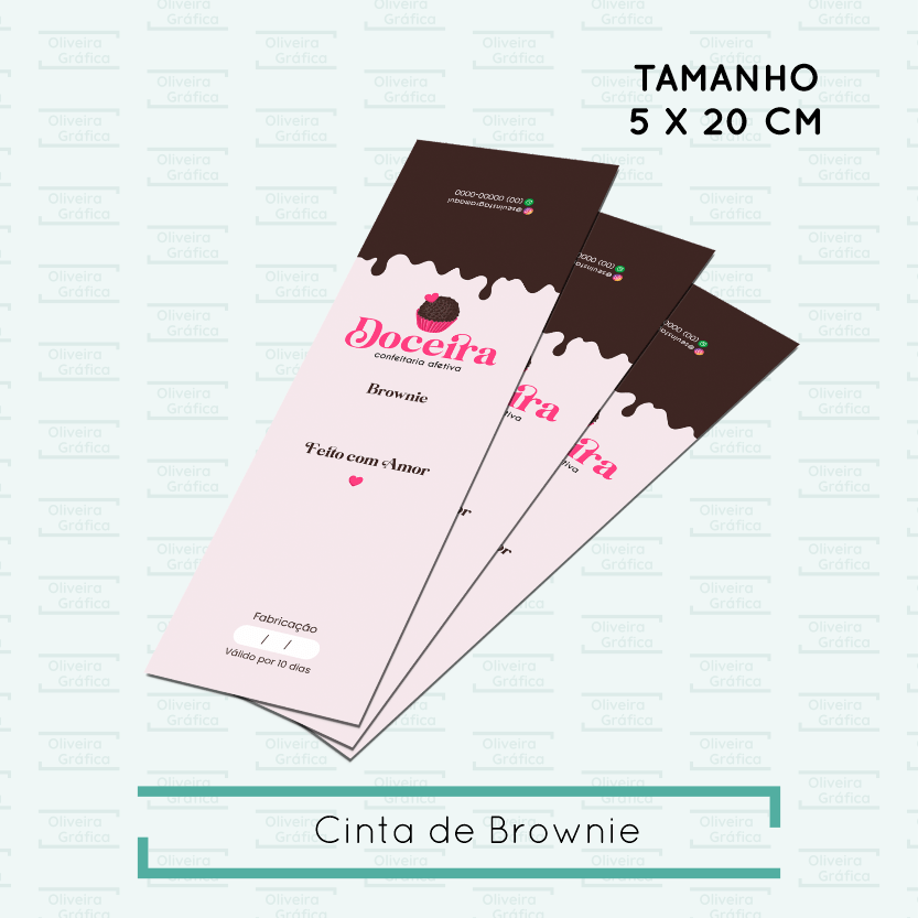 cinta de brownie personalizada