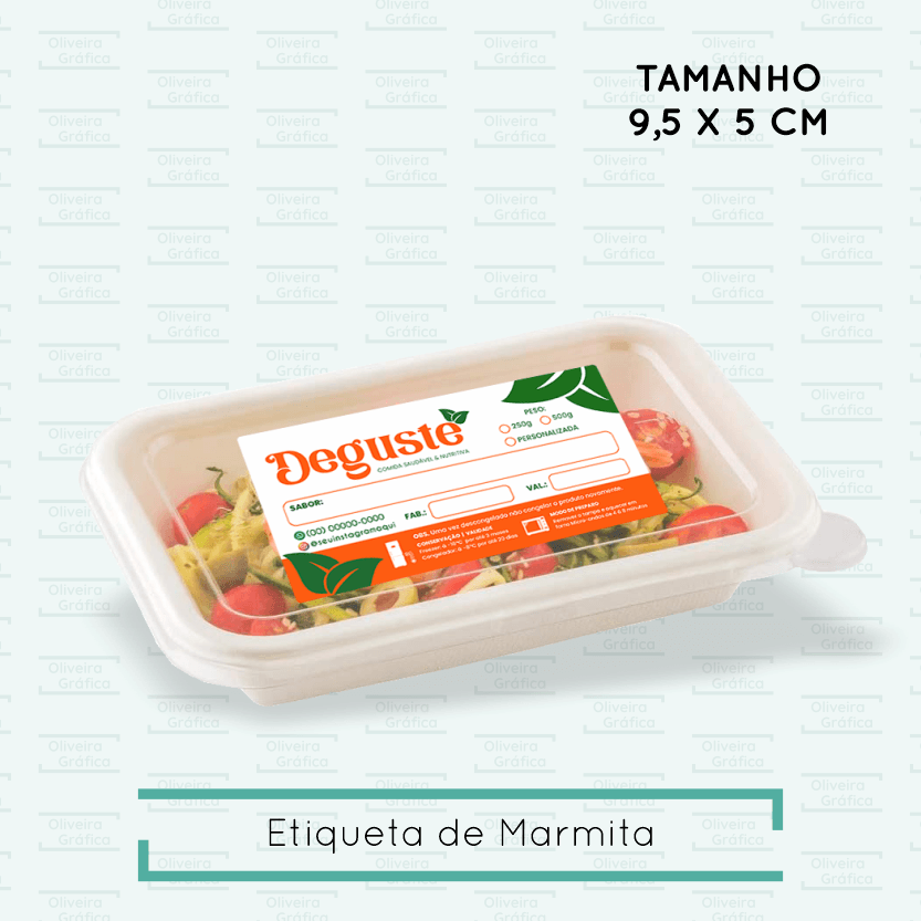 etiqueta de marmita personalizada