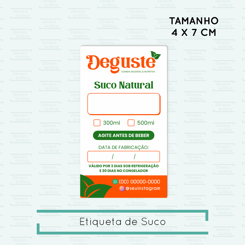 adesivo para garrafa de suco personalizada