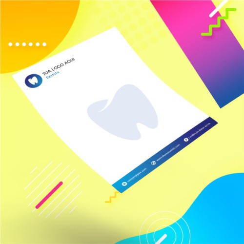 Exemplo de papel timbrado com logotipo e identidade visual
