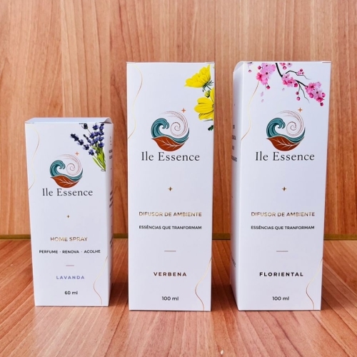 Embalagem personalizada para home spray e difusores