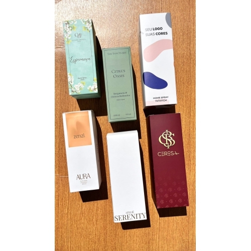 Embalagem personalizada para home spray e difusores